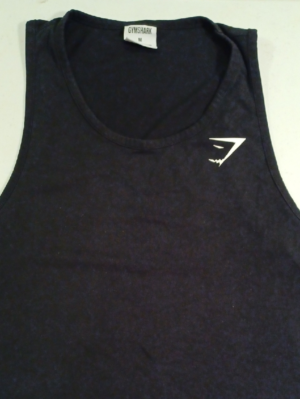 Gymshark Black Tank with White Logo Detail